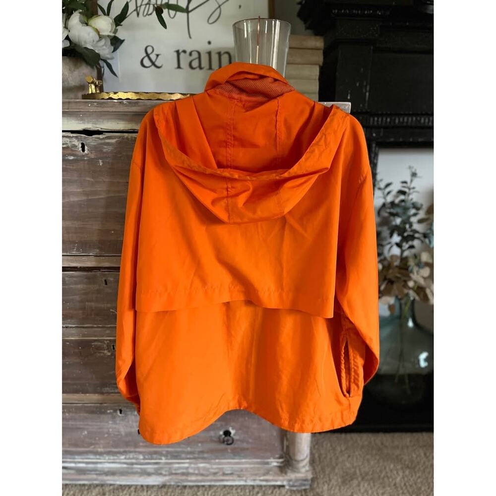Vintage 90s Y2K Eddie Bauer Windbreaker Jacket Orange Medium Gorp Granola Coat - Picture 9 of 12